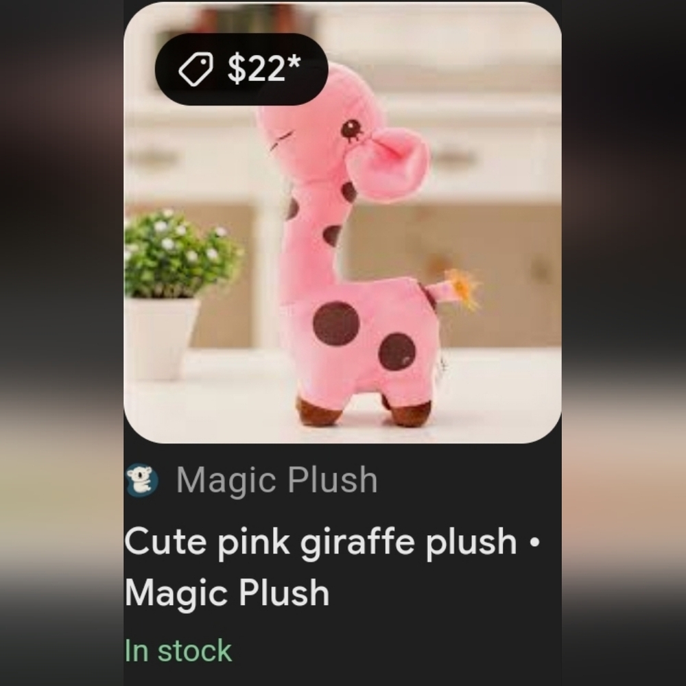 Pink giraffe - Picture 2 of 4